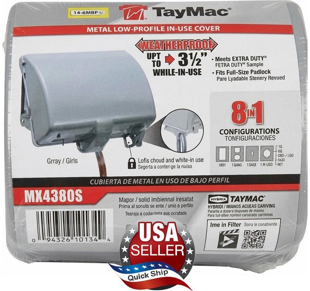 Hybrix TayMac MX4380S Extra-Duty Weatherproof Lockable 8-in-1 Gray Cover NIP